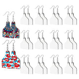24 Pcs Cow Tags Shape Sublimation Earrings, Heat Transfer Earring Pendant