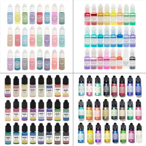 24 Pcs Crystal Epoxy Pigment UV Resin Coloring Dye DIY Jewelry Crafts