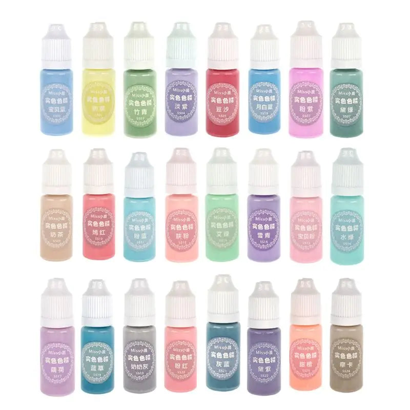 24 Pcs Crystal Epoxy Pigment UV Resin Dye for DIY Jewelry and Crafts