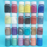 24 Pcs Pearlescent Powder Slime DIY Crafts Crystal Resin Glitter