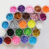 24 Pcs Pearlescent Powder Slime DIY Crafts Crystal Resin Glitter