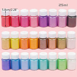 24 Pcs Pearlescent Powder Slime DIY Crafts Crystal Resin Glitter