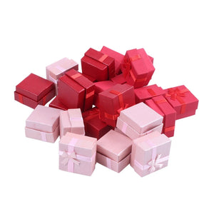 24-Piece Square Ring Jewelry Box Set, Assorted Colors