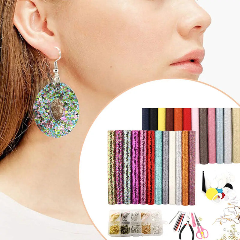 24 Piece Leather Earring Making Kit for Women Girls