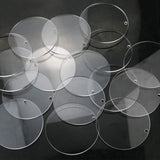 24 Acrylic Keychain Blanks Clear Circles Disc DIY Projects