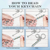 24 Metal Beadable Keychain Blanks for DIY Crafts