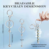 24 Metal Beadable Keychain Blanks for DIY Crafts
