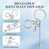 24 Metal Beadable Keychain Blanks for DIY Crafts