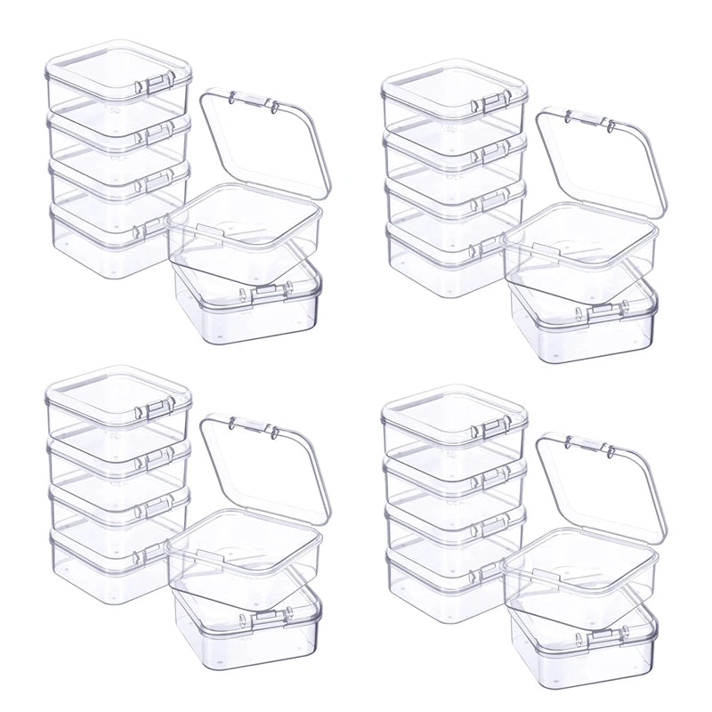 24 Mini Plastic Storage Box for Small Items, Beads, Jewelry