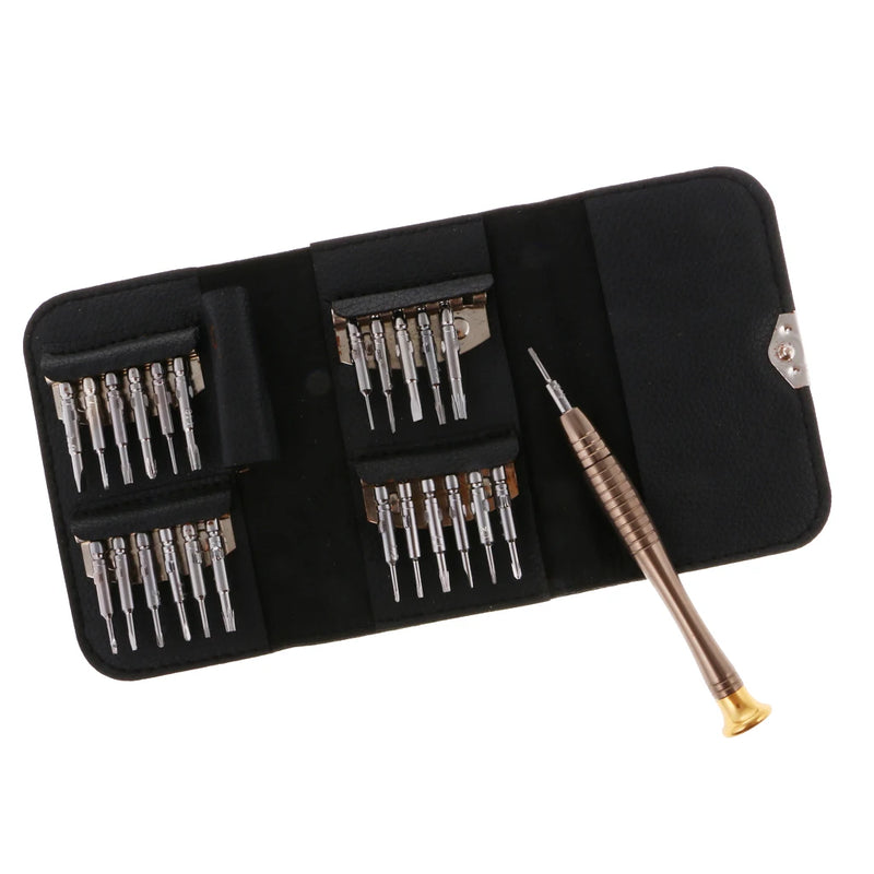 24-Piece Precision Screwdriver Tool Kit Watch Mobile Clock Repair Set