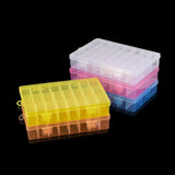 Adjustable Plastic Jewelry Storage Box with 24 Slots