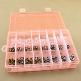 24 Slots Plastic Storage Jewelry Box Compartments