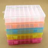 24 Slots Plastic Storage Jewelry Box Compartments