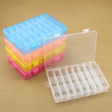 24 Slots Plastic Storage Jewelry Box Compartments