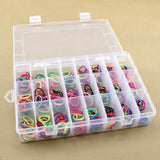24 Slots Plastic Storage Jewelry Box Compartments
