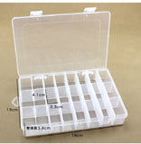 24 Slots Plastic Storage Jewelry Box Compartments
