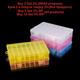 Adjustable Plastic Beads Storage Boxs Case Earring Organizer Container