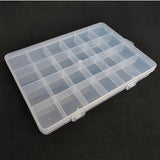 24 Slots Plastic Storage Box for Jewelry Beads Earrings