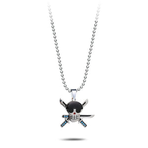 Anime One Piece Luffy Pirate Skull Pendant Necklace Choker