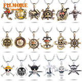 Anime One Piece Luffy Pirate Skull Pendant Necklace Choker
