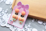 Colorful Rabbit Ice Cream Clip Earrings for Girls