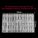 Key Shape Pendant Silicone Resin Mold DIY Hand Craft Decorative Jewelry Tool
