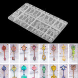 Key Shape Pendant Jewelry Silicone Mold DIY Craft Dried Flower Resin Decorative