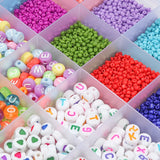 Colorful Alphabet Acrylic Beads Set DIY Bracelet Necklace