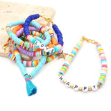 Glass Seed Beads Polymer Clay Letter Spacer DIY Jewelry Making Kit
