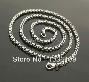 24 inch Stainless Steel Box Chain Necklace for Men