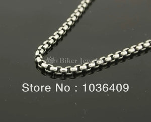 24 inch Stainless Steel Box Chain Necklace for Men