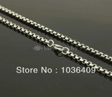 24 inch Stainless Steel Box Chain Necklace for Men