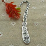 24 Tibetan Silver Bookmark Fried Dough Twist Design 113x24mm