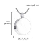 Stainless Steel Dog Paw Print Memorial Urn Necklace for Ashes