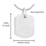Stainless Steel Dog Paw Print Memorial Urn Necklace for Ashes