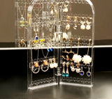 240 Holes Earrings Studs Display Rack Folding Fans Holder Box