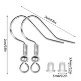 240 PCS Clear Earring Stopper Silver Hooks Kit for DIY Jewelry Making