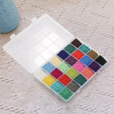 24000 Pcs Glass Seed Beads 2MM Small Beads Jewelry Making 24 Colors