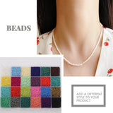 24000 Pcs Glass Seed Beads 2MM Small Beads Jewelry Making 24 Colors