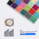 24000 Pcs Glass Seed Beads 2MM Small Beads Jewelry Making 24 Colors
