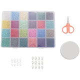 24000 Pcs Glass Seed Beads 2MM Small Beads Jewelry Making 24 Colors