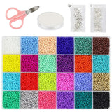 24000 Pcs Glass Seed Beads 2MM Small Beads for Jewelry Making