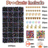 2400pcs Letter Beads Bracelets Kit DIY Necklace