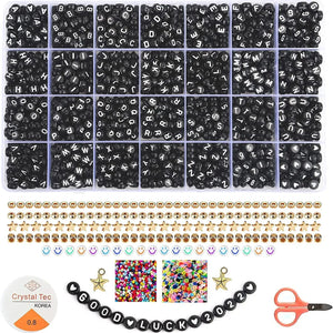 2400pcs Letter Beads Bracelets Kit DIY Necklace