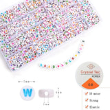 Colorful Letter Beads Bracelets Kit DIY Necklace 7x4mm