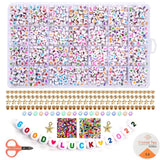 Colorful Letter Beads Bracelets Kit DIY Necklace 7x4mm