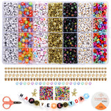 2400 Mixed Letter Beads Bracelet Making Kit DIY Necklace Accessories
