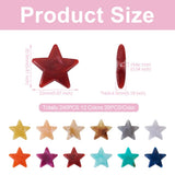240Pcs 12 Colors Stone Acrylic Beads Star Charm Bead For DIY Jewelry