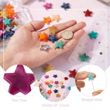 240Pcs 12 Colors Stone Acrylic Beads Star Charm Bead For DIY Jewelry