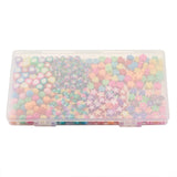 240Pcs Polymer Clay Beads Round Heart Flower Star Mixed 30pcs/Style